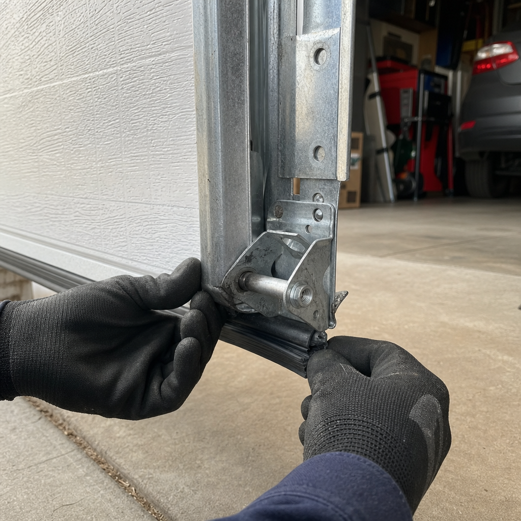 Garage door bottom seal and roller installation in Northridge, CA